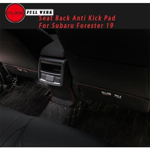 Car Styling Leather Seat Back Anti Kick Mat Pad for Subaru Forester 2019 Anti-dirty Pad Cover Protector Internal Accessories