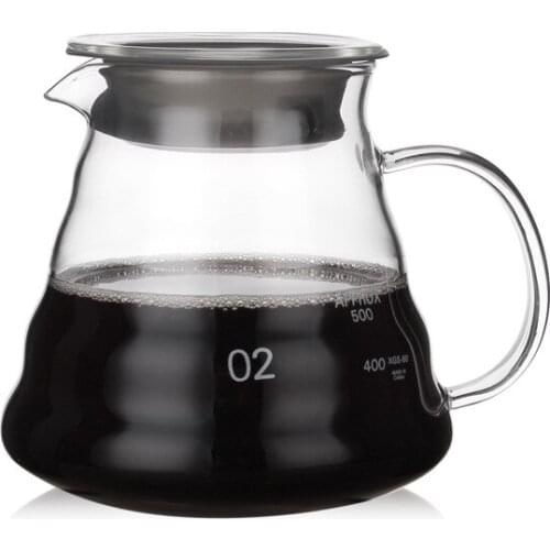 Free shipping 350/600/800ml Glass Coffee Dripper, Coffee Pot ,Insulated handle To Keep Your Pour Over Coffee