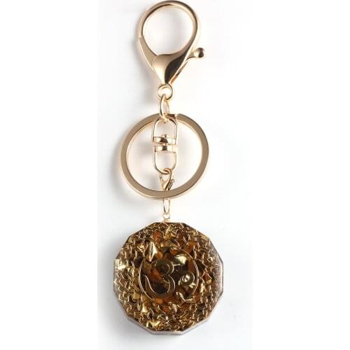 Natural Chips Stone Tiger Eye Amethysts Turquoises Orgone Pendant Key Rings Orgonite Energy Amulet Yoga OM Keychain Jewelry