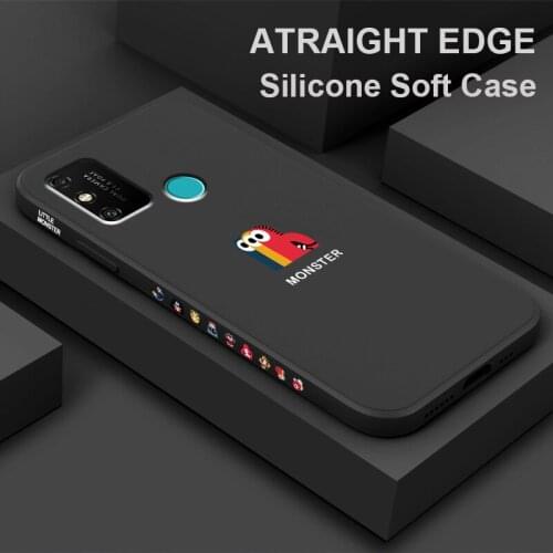 For Huawei Honor 9A Cases Original Fashion Liquid Silicone Shockproof Soft Shell Cover for Honor 9A Cartoon Phone Case