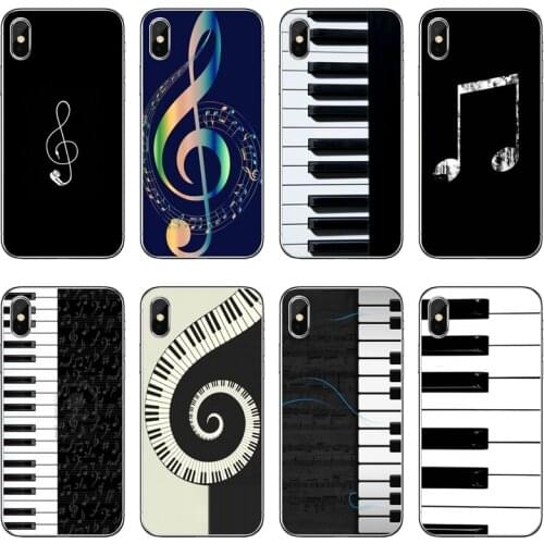 Black white music piano keys notes Phone Case For Huawei Honor 20 10i 9X 10 Lite 8S 8C 8X 7C 7X 7A 6C Pro 6 6A 6X 5C V10