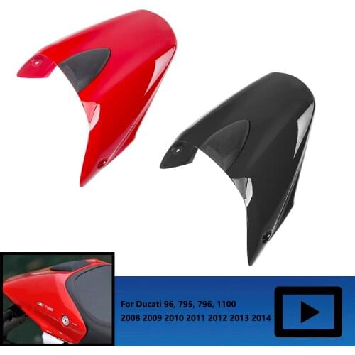 Suitable for Ducati Monster 659 696 796 1100 Motorcycle Rear Fairing Cover Rear Seat Cover Red and Black Color