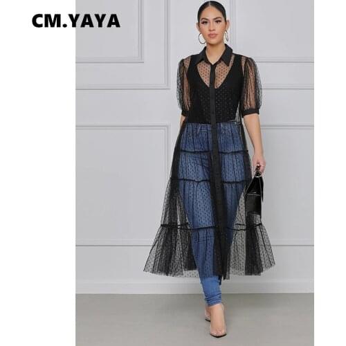 Летние платья в горошек CM.YAYA China At AliExpress