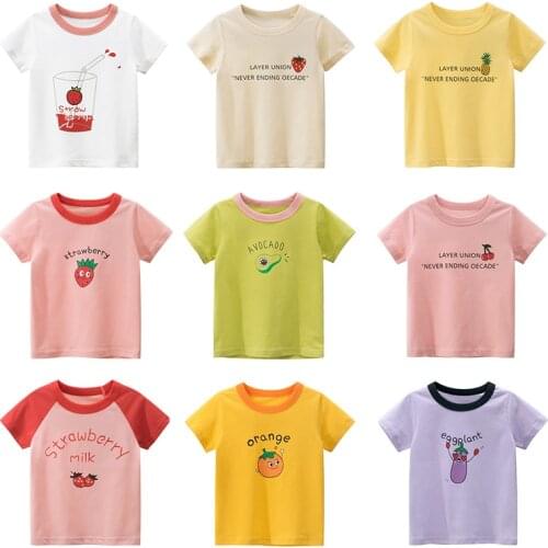 Childrens short sleeve t-shirt cotton t-shirts boy kid boys and girls tops shirts childrens T-shirt summer new arrive 2021