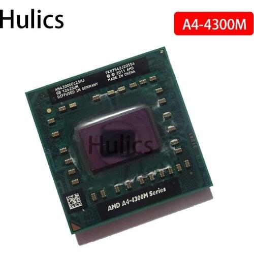 Hulics Original AMD Laptop Notebook CPU processor A4-4300M 2.5Ghz Socket FS1 A4 4300M AM4300DEC23HJ