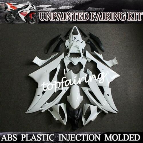 ZXMT Motorcycle Fairing Kit Bodywork Set For YZF R6 2008 - 2016 09 10 11 12 13 14 15 unpainted white