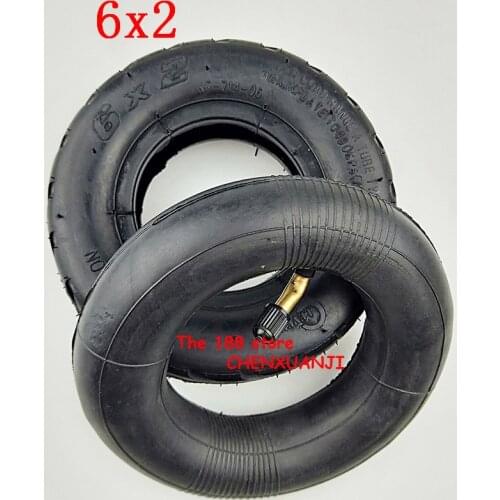 6 inch 6X2 Tireand Inner Tube Set Fit for Electric Scooter Wheel Chair Truck F0 Pneumatic Wheel Trolley Cart Air Wheel Bike