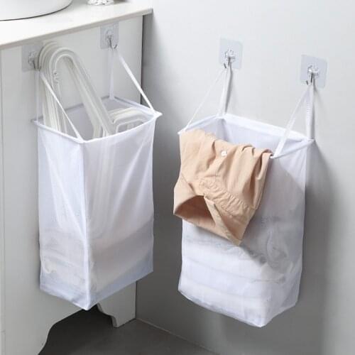 1Pcs Wall Hanging Laundry Basket Underwear Socks Storage Barrel Clothing Storage Bucket Laundry Organizer Holder Pouch Household
