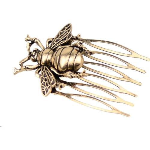 Miss FoUrSy Retro hair ornament headdress cute insect hair comb bee butterfly insert comb antique headdress hair comb for women