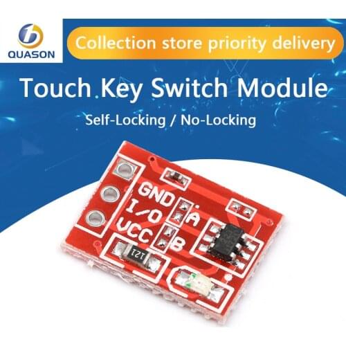 5PCS TTP223 Touch Key Switch Module Touching Button Self-Locking/No-Locking Capacitive Switches Single Channel Reconstruction