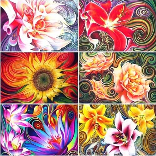 MOONCRESIN Diamond Painting Floral Diamond Embroidery Full Display Flowers Pictures Of Rhinestones Decoration