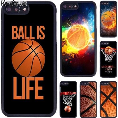 Krajews Ball Is Life Basketball Style Soft Phone Case For iPhone 5 6S 7 8 Plus 11 12 Pro X XR XS Max Samsung Galaxy S7 S8 S9 S10