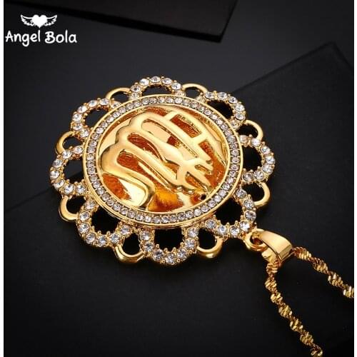 Never Faded Turks Necklace for Women,Gold Color Turkey Jewelry Middle Eastern Arab Pendant Muslim Necklaces Item Free Shipping