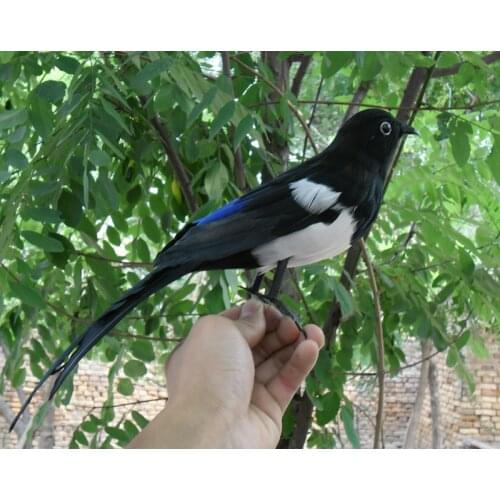 About 30cm feathers magpie bird,Handmade model,polyethylene&feathers magpie bird ,prop,home decoration toy gift w3938