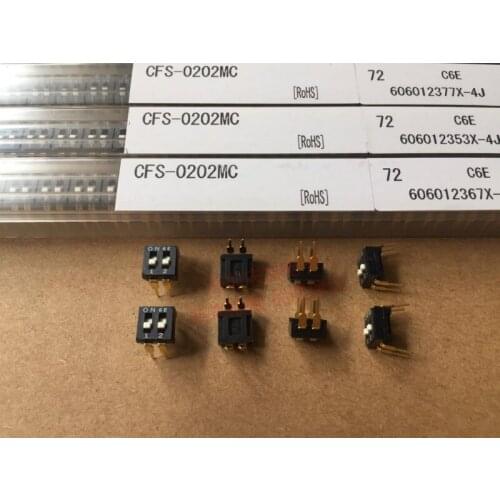 Original new 100% CFS-0202MC DIP 2.54mm spacing dial switch 2 bit 2P flat-dial coding