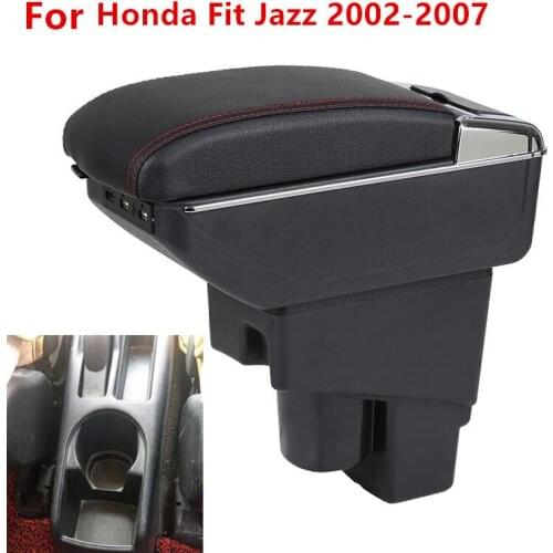 Arm Rest Rotatable For Honda Fit Jazz 2002-2008 Hatchback Center Centre Console Storage Box Armrest 2003 2004 2005 2006 2007