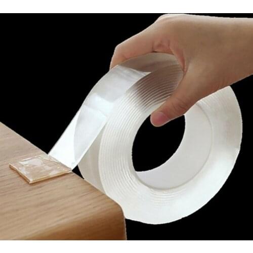 3/5M Transparent Double-Sided Nano Tape Removable Gel Non-Marking Waterproof Adhesive Tapes Glue Sticker For Kitchen Bathroom