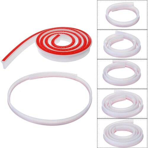 30MM Clear Bathroom Water Stopper Kitchen Countertop Water Retaining Strip Bendable Bathroom Shower Threshold Water Dam Barrier