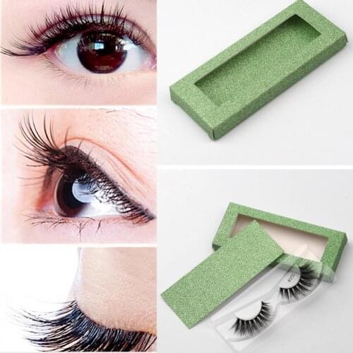 1 Pair Eyelash Delicate Long-lasting European Style Handmade Faux Mink Hair Makeup Eye Lash for Girl