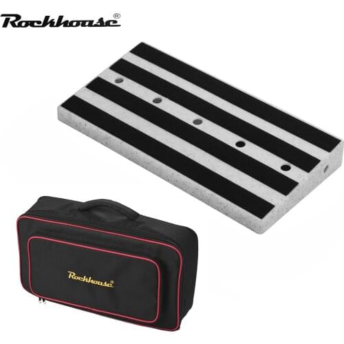 Rockhouse RPB-2 Large Portable Guitar Effect Pedal Board Lightweight Engineering Plastic with Linking Tapes Zippered Carry Bag