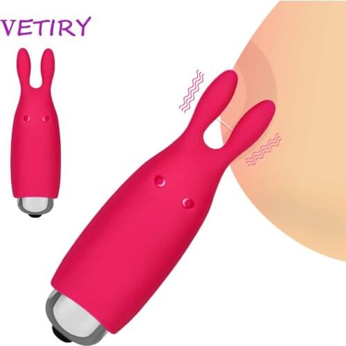 VETIRY Rabbit Vibrator Nipple Clamp Clitoris Vagina Stimulator Sex Toys for Women Female Masturbator G-spot Masssage