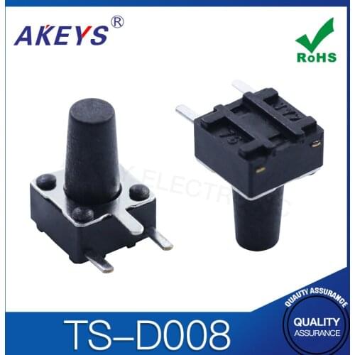 100PCS TS-D008 6*6 Tact switch side insert side 3 pin pressure control switch