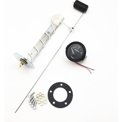 2" 52mm Car Fuel Level Gauge Meter w/ Fuel Sensor E-1/2-F Pointer 12V Universal 1 Piece