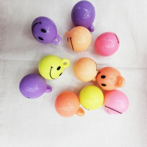 20pcs16mm diy acrylic smile face with ring samll pendant.smiley face beads.for woman necklace jewelry making accessories 2021