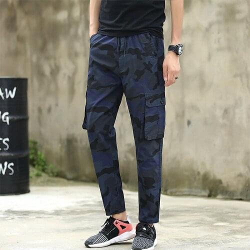 2020 mens Thin section cotton Camouflage slim More pockets Tactics trousers cargo pants breathable military pants 3 colors