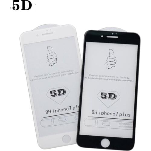 3D Curved Edge 5D CARVING Full Cover Tempered Glass for iPhone X 8 7 6 6S Plus Premium ScreenToughened Glass Protective