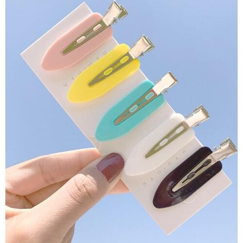 4pcs Seamless No Bend Hair Clips Barrettes No Mark Pin Curl Clip Makeup No Crease Hair Clip Hair Styling Bang Clips