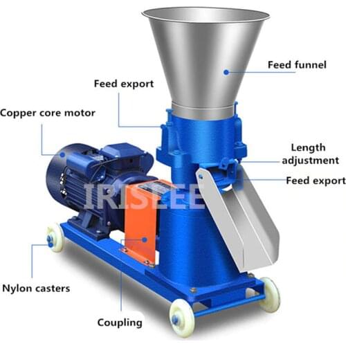 80-120kg/hour animal feed/wood/fuel pellet machine 220v/380v