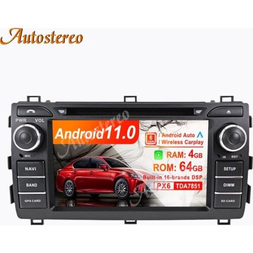 Carplay Android 10.0 64 For Toyota Auris 2013-2015 Car DVD Player GPS Navigation Auto Stereo Multimedia Radio Recorder Head Unit