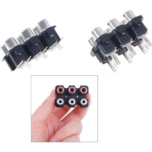 RCA Stereo Audio Jack AV Audio Input Socket Connector Lotus Row Amplifier Interface Signal Connection