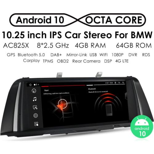 2DIN 8 Core Android Auto Car Radio for BMW 5 F10 520i 525i 528i F11 2011 - 2012 CIC Car Stereo Autoradio Video Multimedia Player