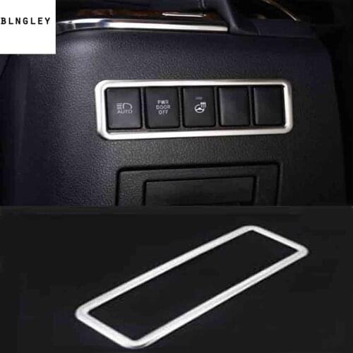 Free shipping 1pc stainless steel Headlight adjustment switch decoration cover for 2015-2019 Toyota Alphard car accessories