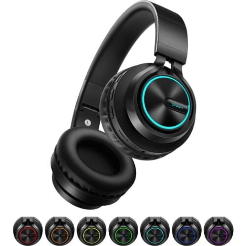B6 Wireless Headphones Bluetooth 5.1Headphone 12H Playing time Stereo Glowing Headset Earphone With Mic For Tv Cellphone xiaomi
