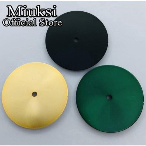 Miuksi 28.5mm black green gold watch dial fit NH35 NH36 ETA2824 2836 Miyota 8205 8215 821A Mingzhu DG2813 3804 movement