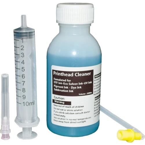 DTF Ink Printhead Cleaning Cleaner Liquid for DTF (Direct Transfer Film) Printer and UV Ink ECO Solven Ink 100ml