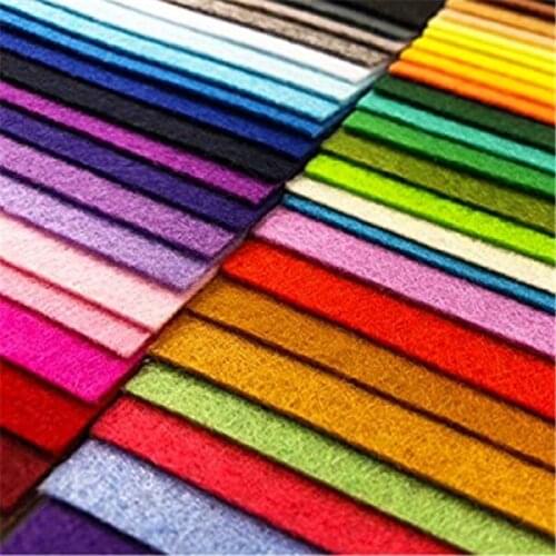 40pcs Felt Fabric pack 1mm Mix Colors Thickness Polyester Cloth Felts DIY Bundle For diy Crafts Free shipping
