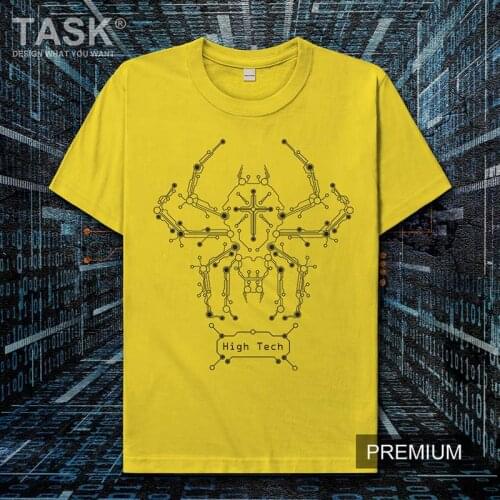Integrated Circuit Spider Physical Electrical printed casual 100% cotton short sleeve T-shirt mens fashion summer tee shirts