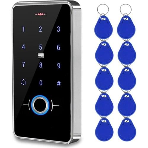 IP68 Waterproof Fingerprint Access Control System RFID Reader Standalone Access Controller with Press Screen Panel