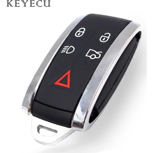 Keyecu Keyless Smart Remote Key Fob 5 Button 315MHz / 433MHz for Jaguar XF XFR XK XKR 2009 2010 2011 2012 2013, FCC: KR55WK49244