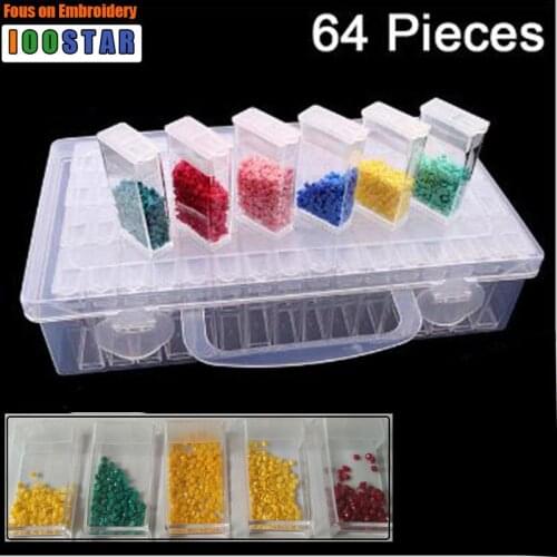Diamond Painting Accessories Box DIY Diamant Embroidery Mosaic Tools Bead Transparent Plastic Drill Storage Box Avoid Miss Drill
