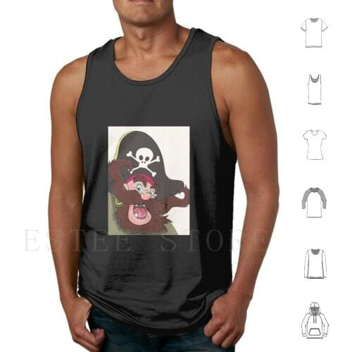 Jolly Roger Tank Tops Vest Cotton Pirate Jolly Roger Fun Boys Infants Adventure Character Art Teen Girls