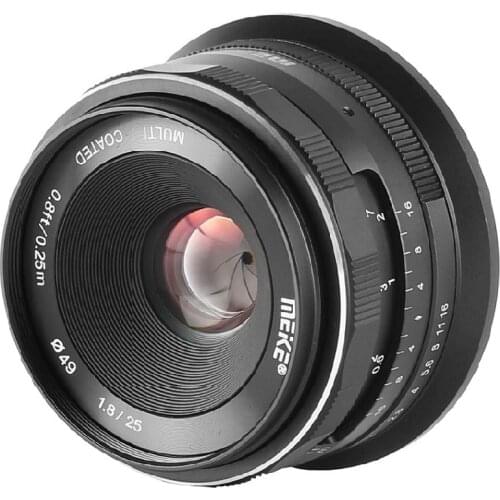 Meike 25mm f1.8 Manual Lens APS-C for Nikon Z5 Z6 Z7 Z50 / for M4/3 Mount gh5 gh3 gh4 em5 em10 epl9 epl8 epl7 Mirrorless Camera