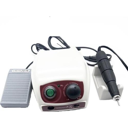 STRONG 207 35000RPM Control Box & STRONG 210 102L Micromotor Handpiece Electric Manicure Drill Set For Nail polishing device