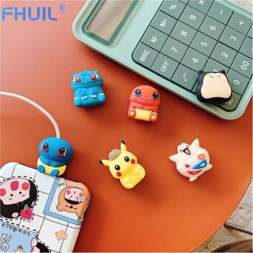 Cartoon Cable Protector For iPhone Huawei Xiaomi USB Charger Protector Cables Cargador Data Line Cord holder Wire Organizer
