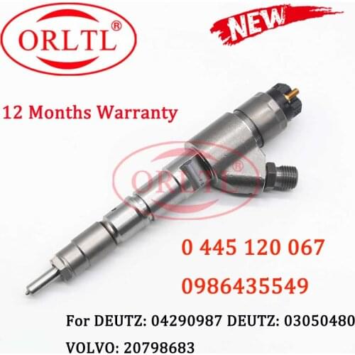 NEW 0445120067 0986435549 Common Rail Fuel Injector 04290987 03050480 20798683 Auto Parts For volvo ec210 BOS CH
