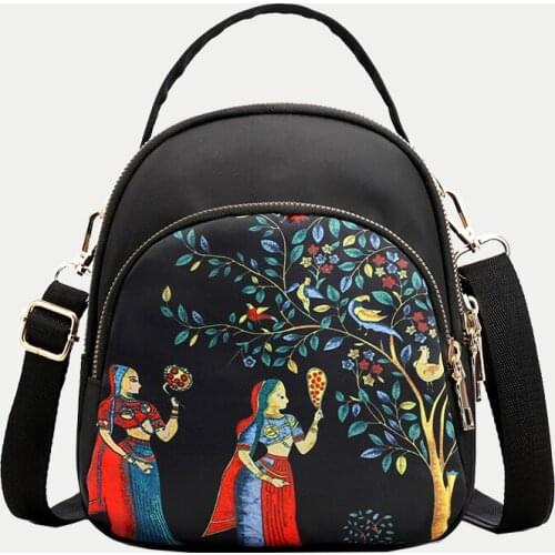 2021 New Arrival Nylon Shoulder Bags For Women Small Oxford Waterproof Crossbody Bag Fashion Printed Handbags Pack Purse